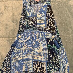 Lilly Pulitzer Blue and Black Patterned Dress